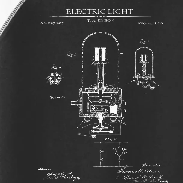 Light Bulb Patent Electricity Electrics Lamps Patent Toddler Fine Jersey T-Shirt