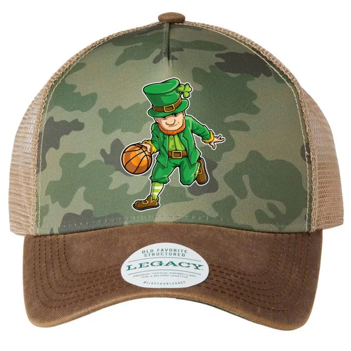 Leprechaun Basketball Player St Patrick's Day Legacy Tie Dye Trucker Hat