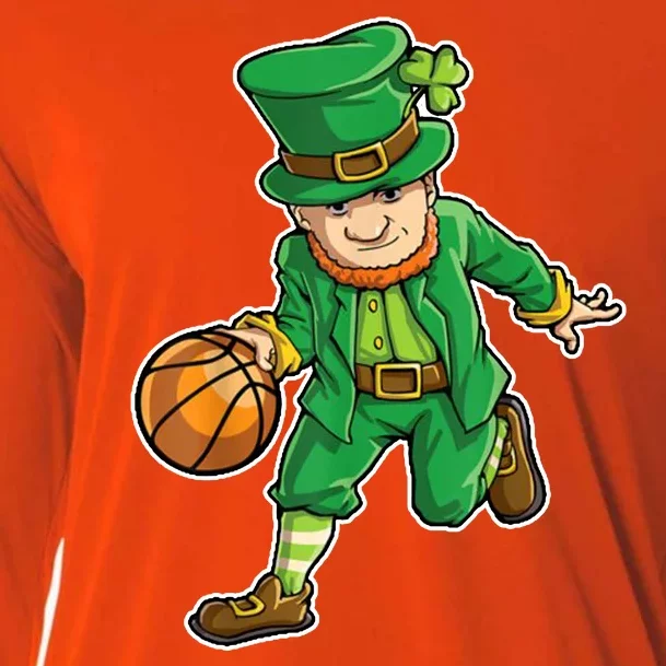 Leprechaun Basketball Player St Patrick's Day Cooling Performance Long Sleeve Crew