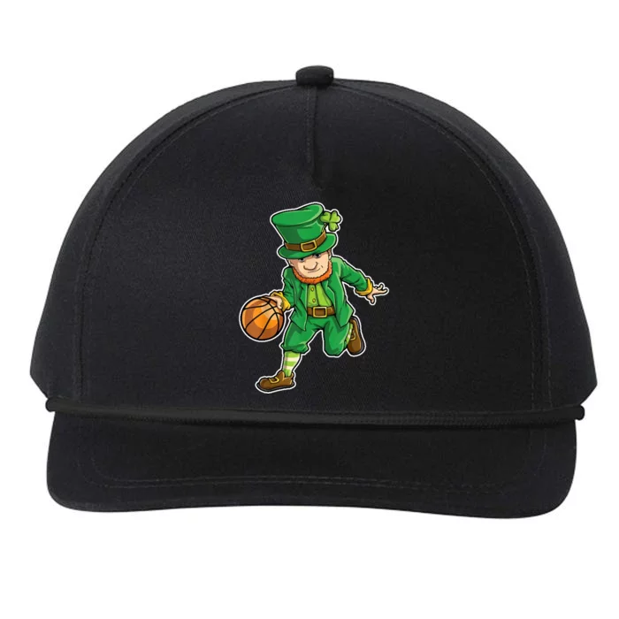 Leprechaun Basketball Player St Patrick's Day Snapback Five-Panel Rope Hat