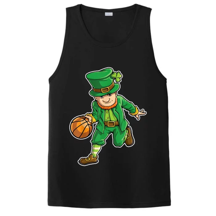 Leprechaun Basketball Player St Patrick's Day Performance Tank