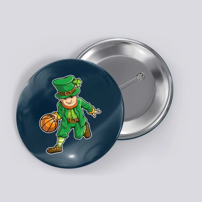 Leprechaun Basketball Player St Patrick's Day Button