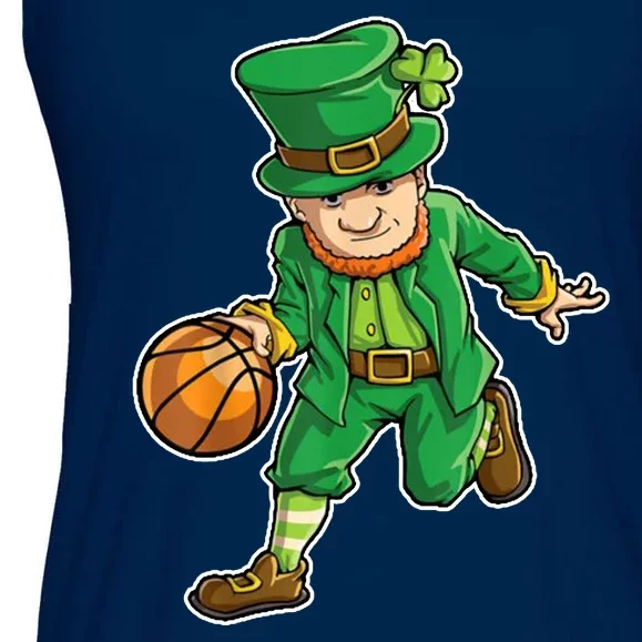 Leprechaun Basketball Player St Patrick's Day Ladies Essential Flowy Tank