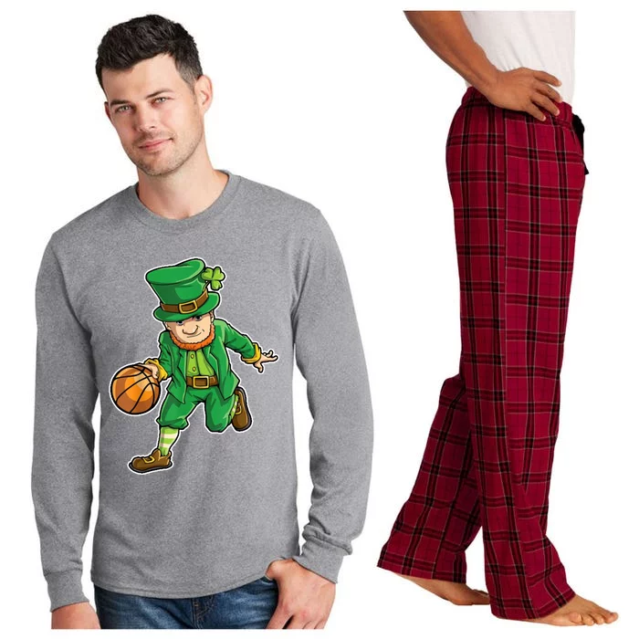 Leprechaun Basketball Player St Patrick's Day Long Sleeve Pajama Set