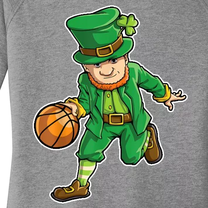 Leprechaun Basketball Player St Patrick's Day Women's Perfect Tri Tunic Long Sleeve Shirt