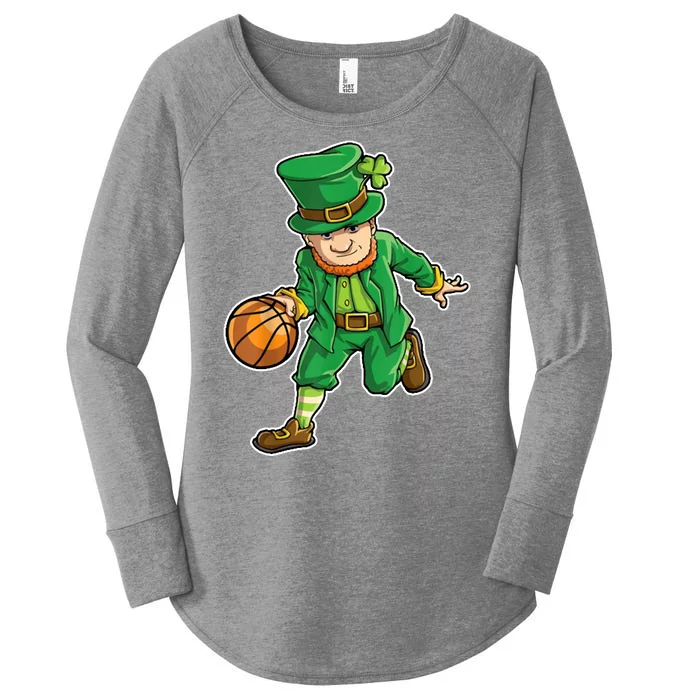 Leprechaun Basketball Player St Patrick's Day Women's Perfect Tri Tunic Long Sleeve Shirt