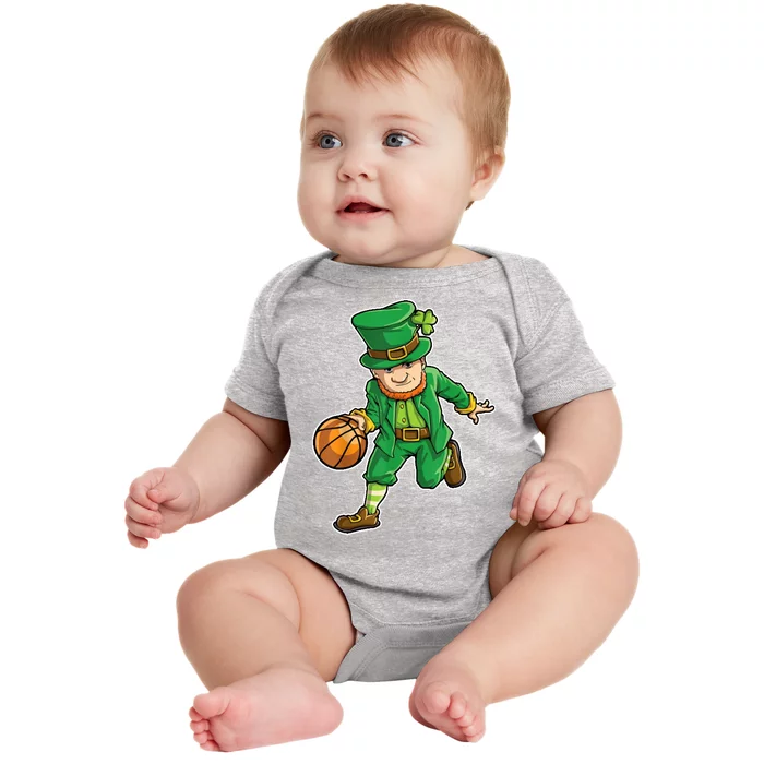 Leprechaun Basketball Player St Patrick's Day Baby Bodysuit