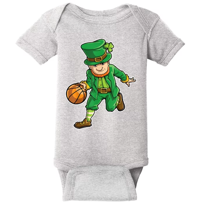 Leprechaun Basketball Player St Patrick's Day Baby Bodysuit