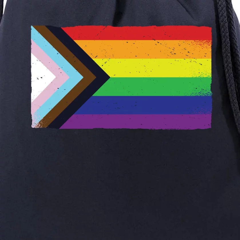 LGTBQ Black Pride Flag Drawstring Bag