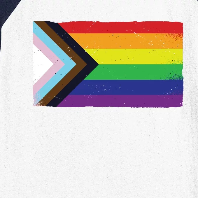 LGTBQ Black Pride Flag Baseball Sleeve Shirt