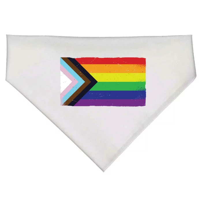 LGTBQ Black Pride Flag USA-Made Doggie Bandana