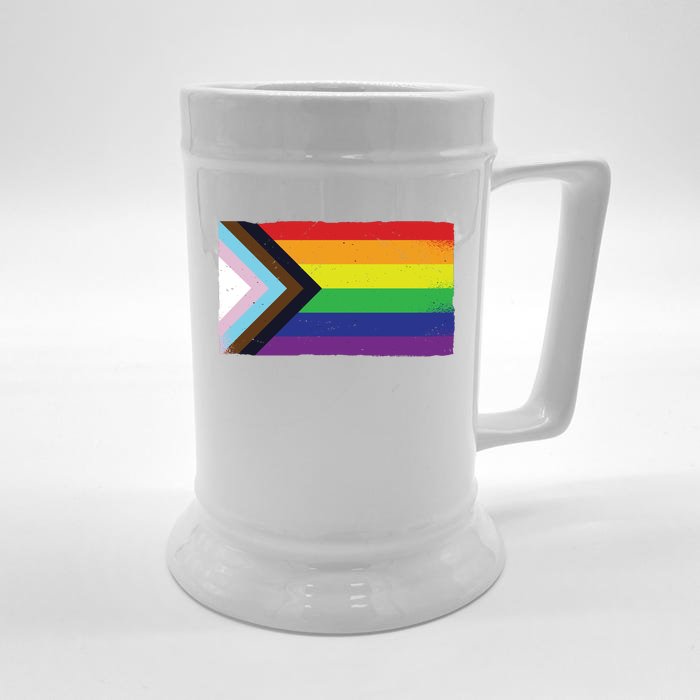 LGTBQ Black Pride Flag Front & Back Beer Stein