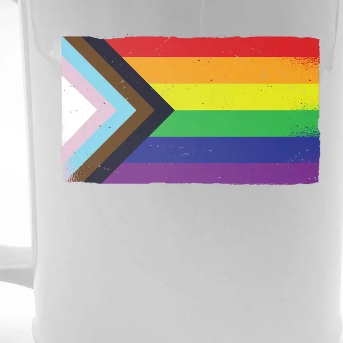 LGTBQ Black Pride Flag Front & Back Beer Stein