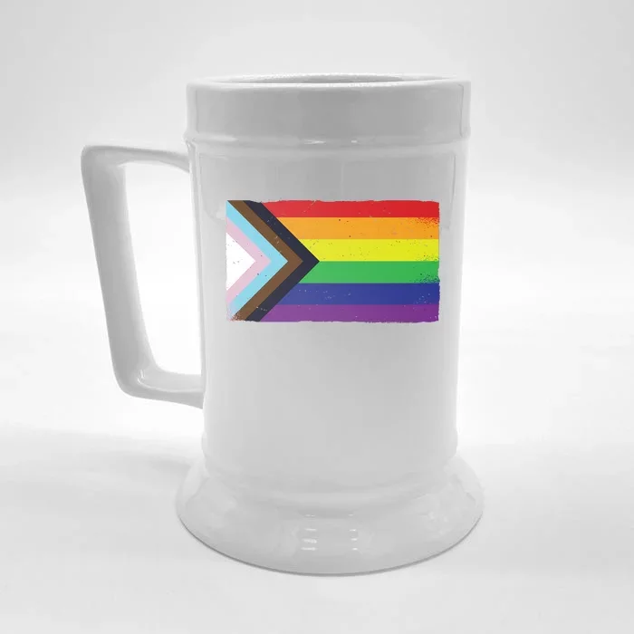 LGTBQ Black Pride Flag Front & Back Beer Stein