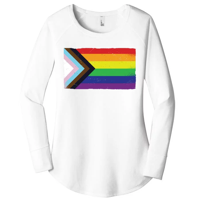 LGTBQ Black Pride Flag Women's Perfect Tri Tunic Long Sleeve Shirt