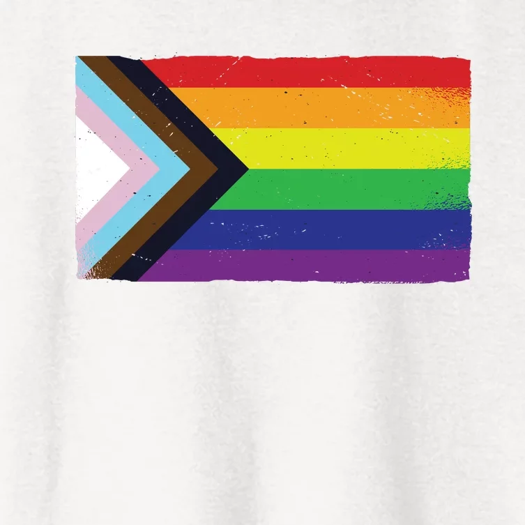 LGTBQ Black Pride Flag Women's Crop Top Tee