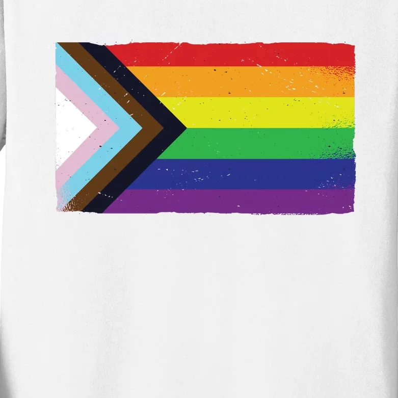 LGTBQ Black Pride Flag Kids Long Sleeve Shirt