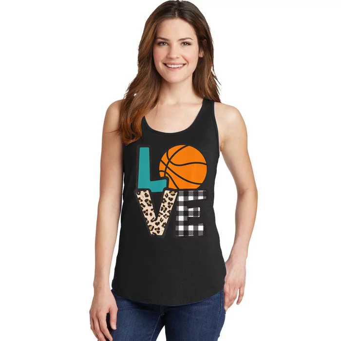 Love Basketball Player Fan Coach Sports Mom Mama Ladies Essential Tank