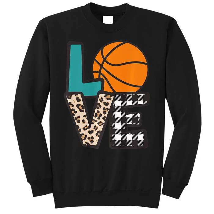 Love Basketball Player Fan Coach Sports Mom Mama Tall Sweatshirt