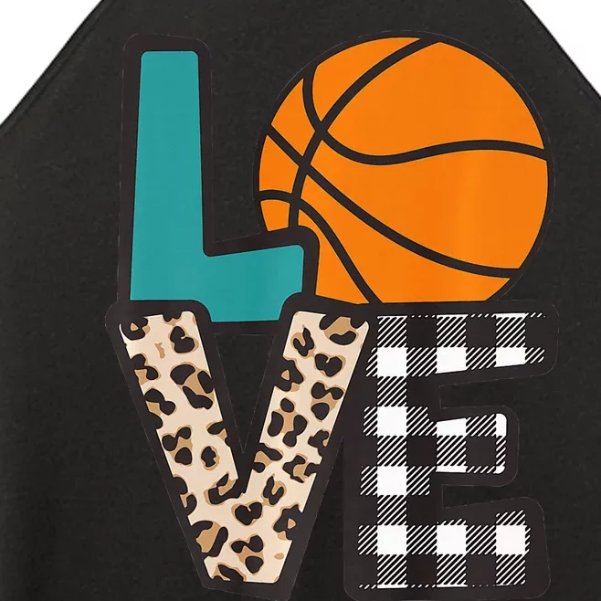 Love Basketball Player Fan Coach Sports Mom Mama Women’s Perfect Tri Rocker Tank