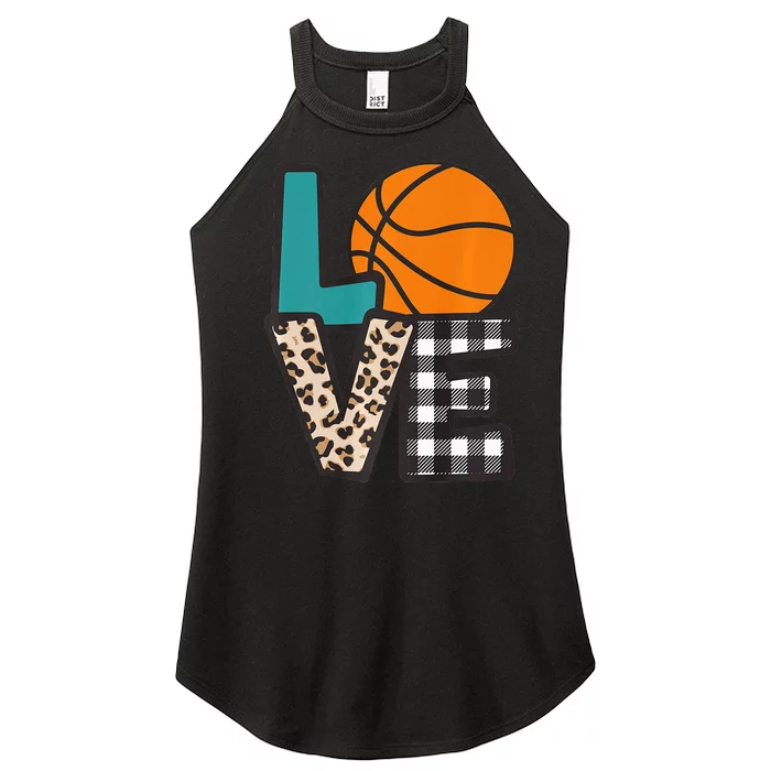 Love Basketball Player Fan Coach Sports Mom Mama Women’s Perfect Tri Rocker Tank