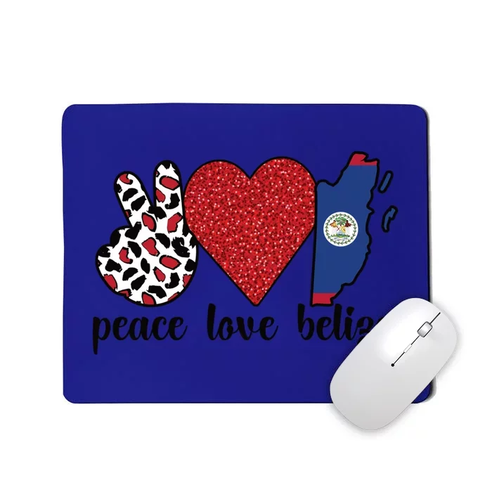 Love Belize Proud Belizean Flag Belizean Roots Meaningful Gift Mousepad