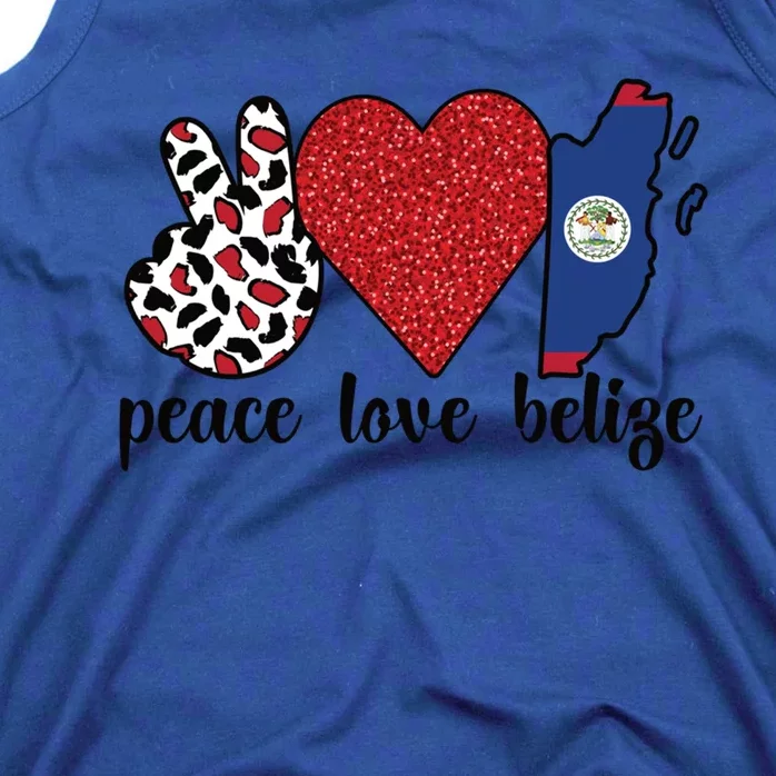 Love Belize Proud Belizean Flag Belizean Roots Meaningful Gift Tank Top