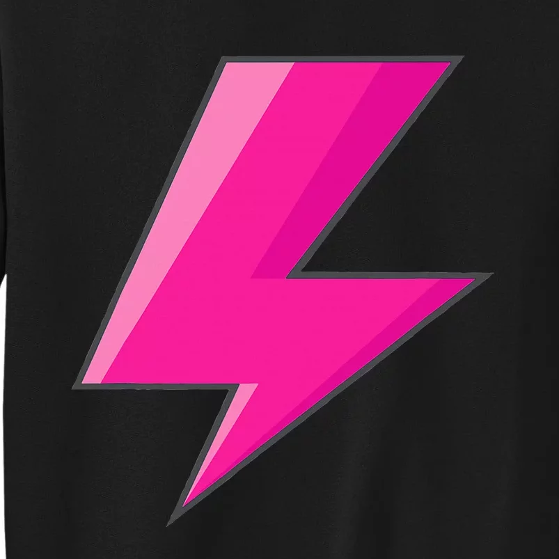 Lightning Bolt Pink Purple Graphic Easy Halloween Costume Tall Sweatshirt