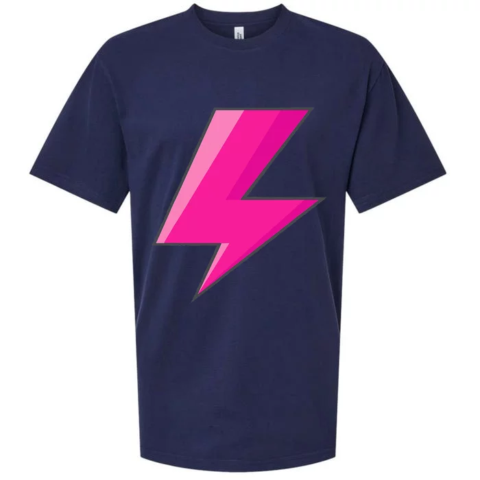 Lightning Bolt Pink Purple Graphic Easy Halloween Costume Sueded Cloud Jersey T-Shirt