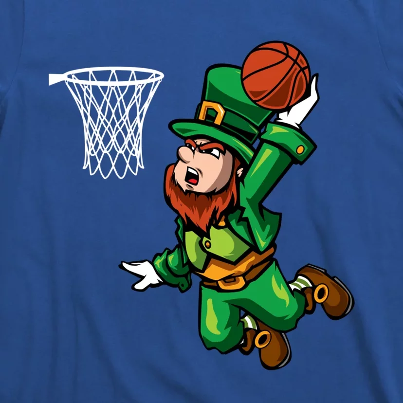 Leprechaun Basketball Player Lucky Shamrock St Patricks Day Gift T-Shirt