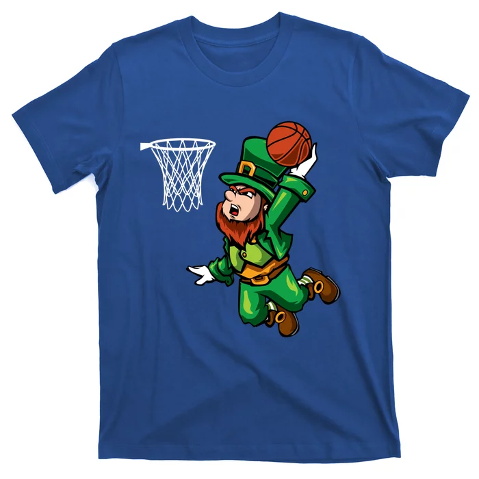 Leprechaun Basketball Player Lucky Shamrock St Patricks Day Gift T-Shirt