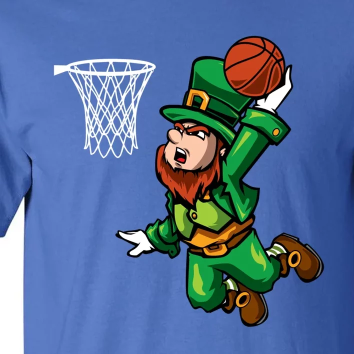 Leprechaun Basketball Player Lucky Shamrock St Patricks Day Gift Tall T-Shirt