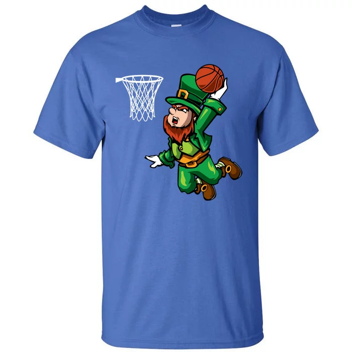 Leprechaun Basketball Player Lucky Shamrock St Patricks Day Gift Tall T-Shirt