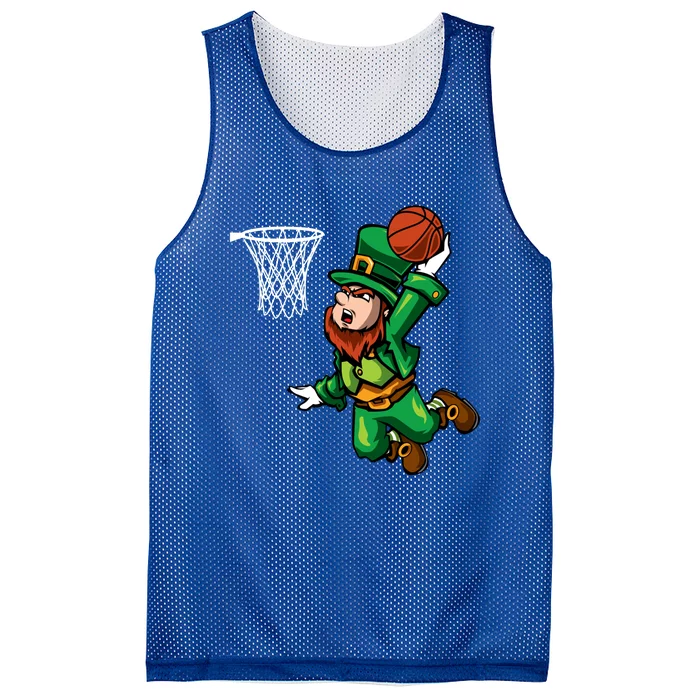 Leprechaun Basketball Player Lucky Shamrock St Patricks Day Gift Mesh Reversible Basketball Jersey Tank