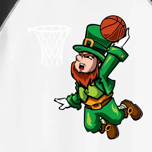 Leprechaun Basketball Player Lucky Shamrock St Patricks Day Gift Toddler Fine Jersey T-Shirt