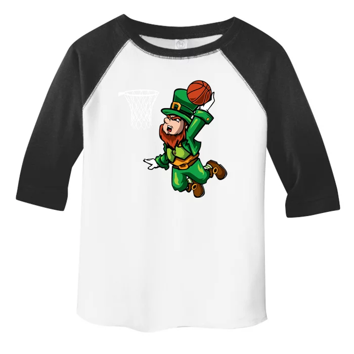 Leprechaun Basketball Player Lucky Shamrock St Patricks Day Gift Toddler Fine Jersey T-Shirt