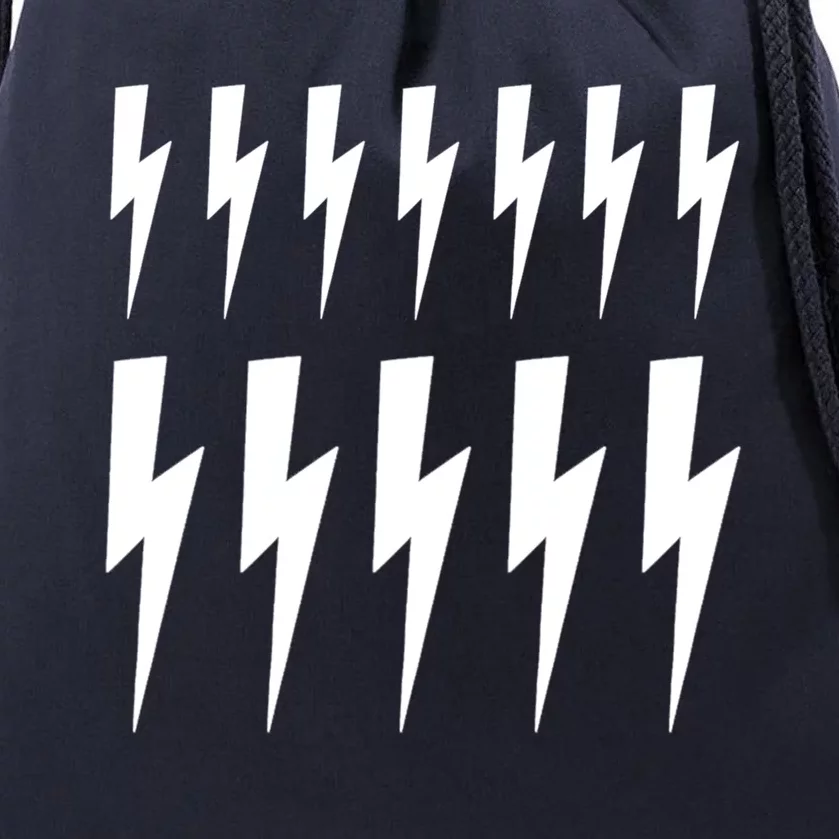 Lightning Bolts Print Pattern Minimal Fashion Cute Gift Drawstring Bag