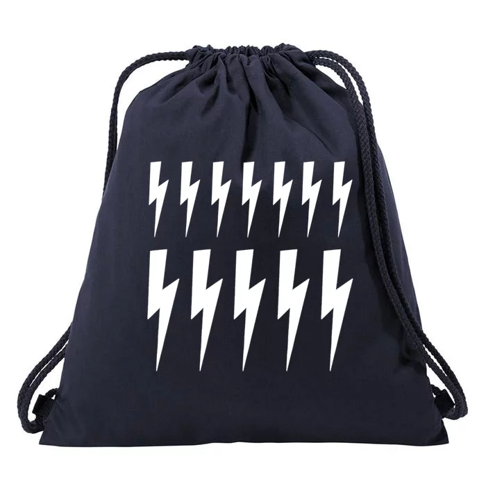 Lightning Bolts Print Pattern Minimal Fashion Cute Gift Drawstring Bag