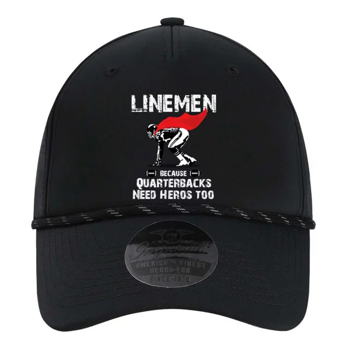 Line Because Quarterbacks Need Heros Fun Football Xmas Gift Performance The Dyno Cap