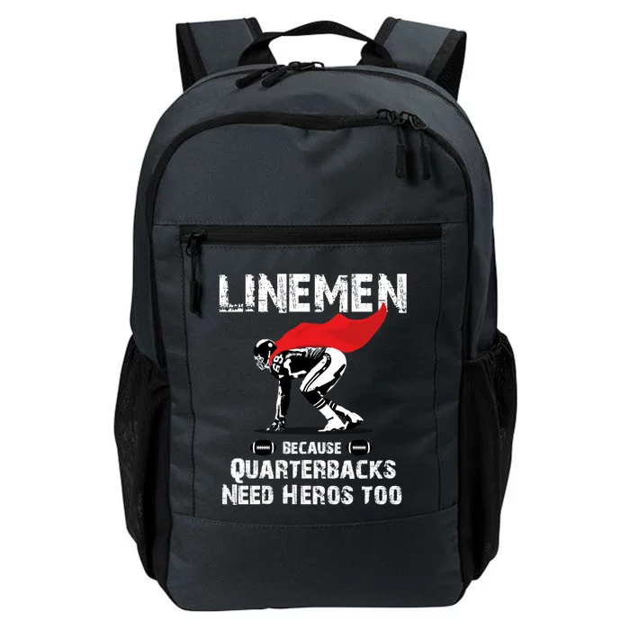 Line Because Quarterbacks Need Heros Fun Football Xmas Gift Daily Commute Backpack