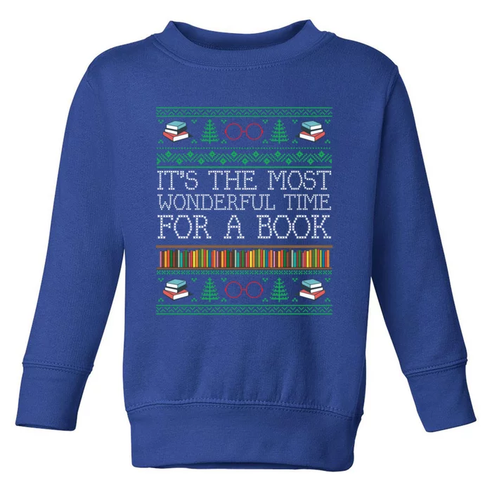 Librarian Books Reading Ugly Christmas Sweaters Great Gift Toddler Sweatshirt