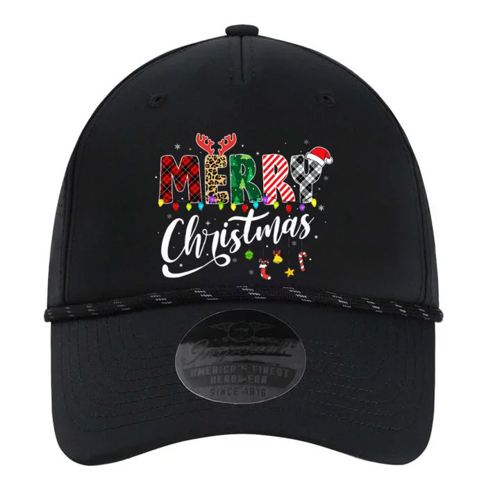 Leopard Buffalo Red Plaid Merry Christmas Performance The Dyno Cap