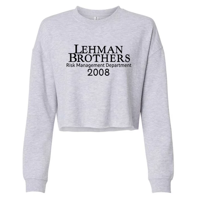 Lehman Brothers Risk Management Department 2008 Cropped Pullover Crew