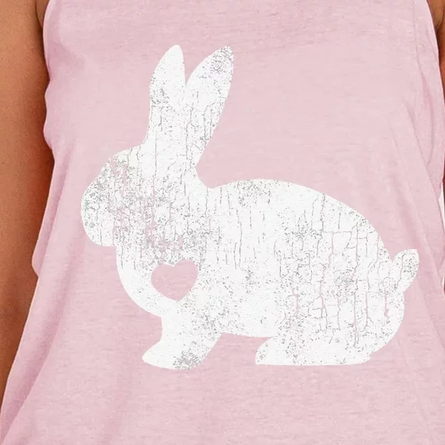 Love Bunny Rabbit Lover Animal Pet Owner Easter Women's Knotted Racerback Tank