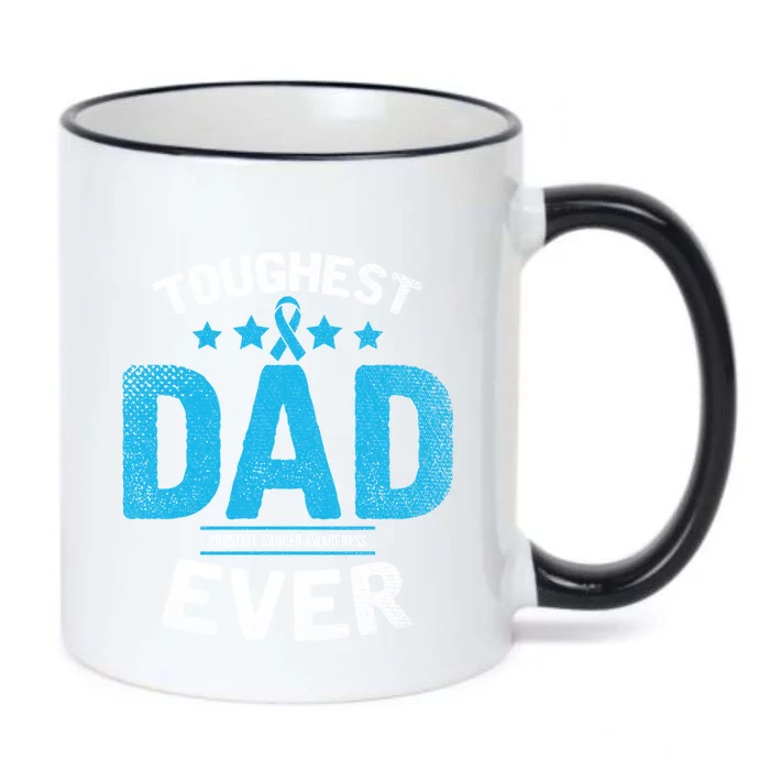 Light Blue Ribbon Fighter Toughest Dad Ever Prostate Cancer Great Gift Black Color Changing Mug