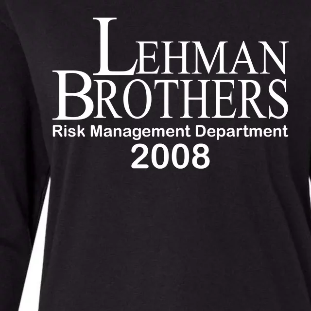 Lehman Brothers Risk Management Department 2008 Womens Cotton Relaxed Long Sleeve T-Shirt