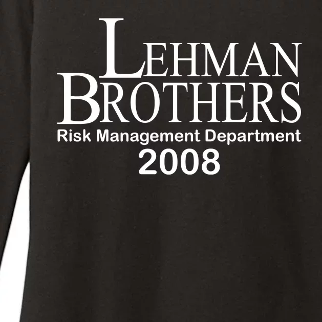 Lehman Brothers Risk Management Department 2008 Womens CVC Long Sleeve Shirt