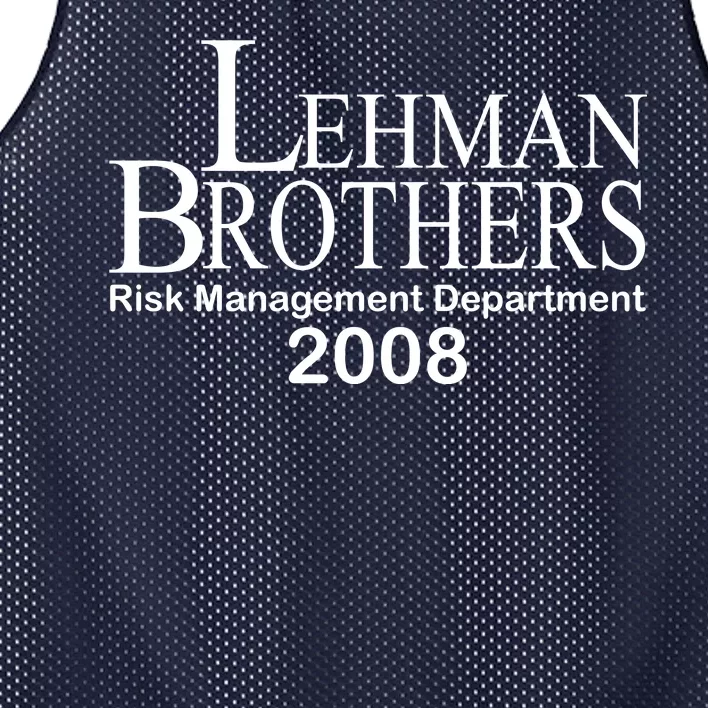 Lehman Brothers Risk Management Department 2008 Mesh Reversible Basketball Jersey Tank