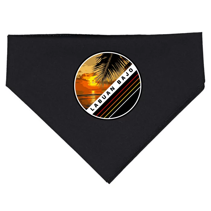 Labuan Bajo Retro Sunset USA-Made Doggie Bandana