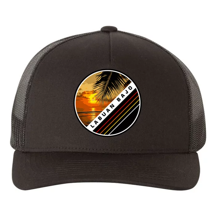 Labuan Bajo Retro Sunset Yupoong Adult 5-Panel Trucker Hat